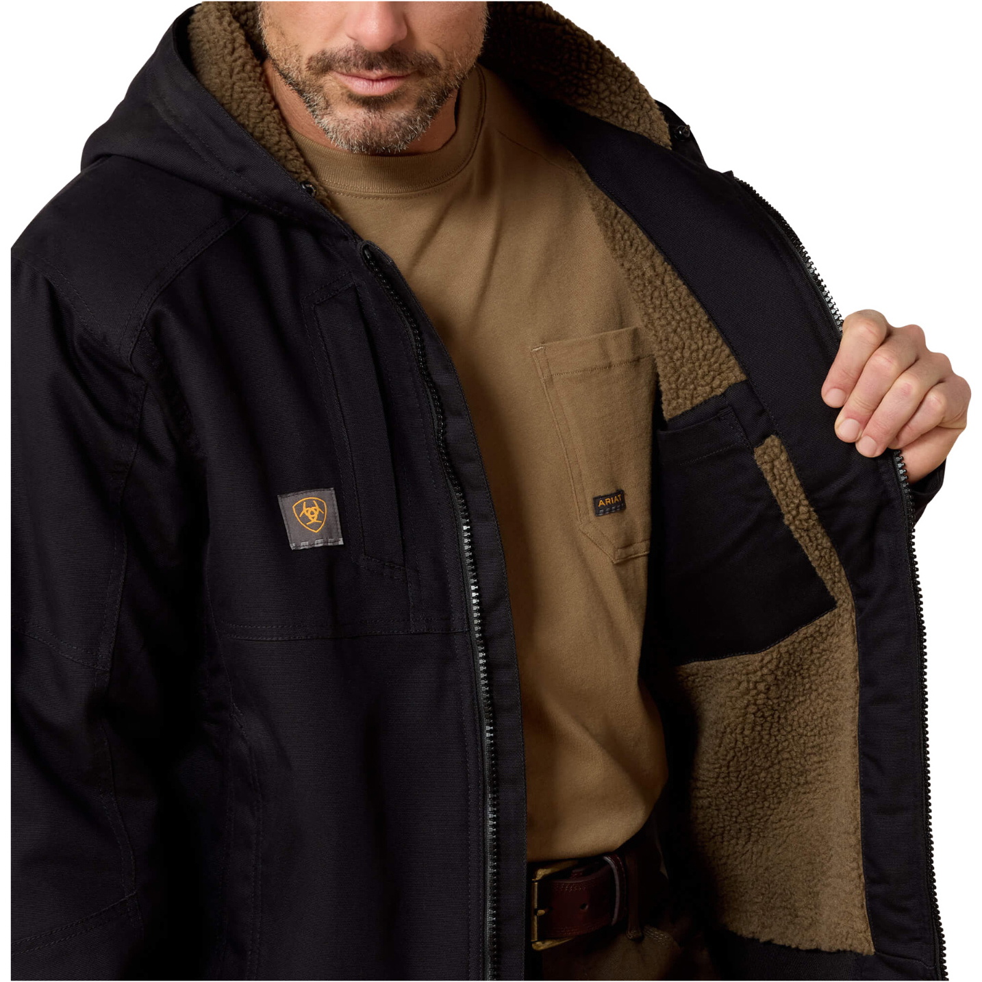2026 Ariat Mens Rebar Duracanvas Jacket 10023915 - Black